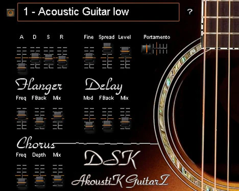 AkoustiK GuitarZ plugin interface