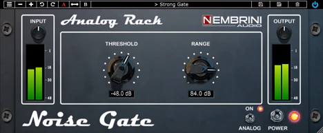 Analog Rack Noise Gate plugin interface