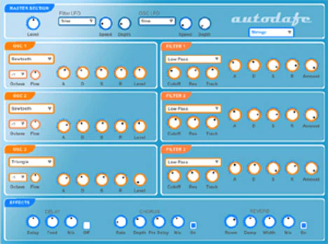 Autodafe Synth plugin interface