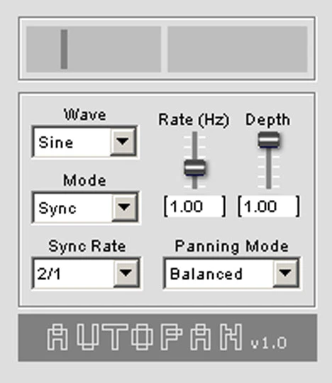 Autopan plugin interface