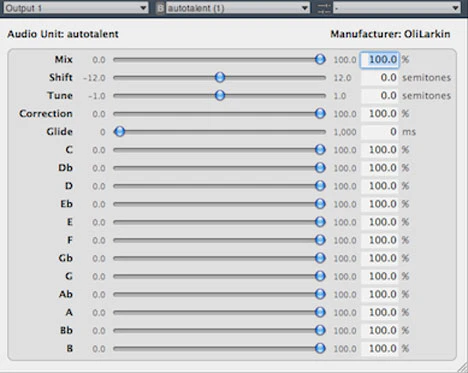 Autotalent plugin interface
