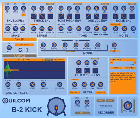 B-2 KICK plugin interface