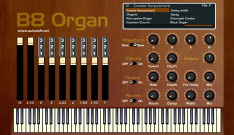 B8 Organ plugin interface