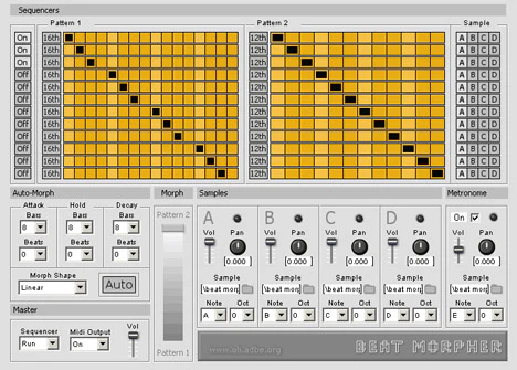 Beat Morpher plugin interface