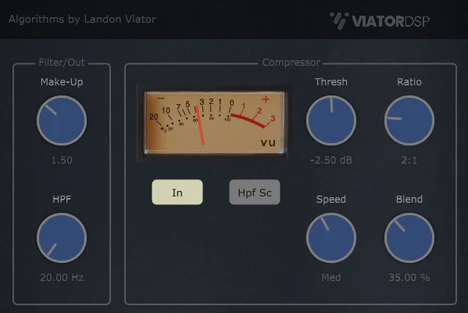 Bedroom Compressor plugin interface
