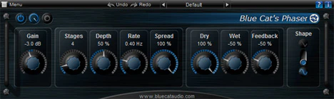 Blue Cat Phaser plugin interface