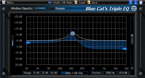 Blue Cat Triple EQ plugin interface