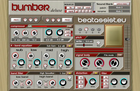 BumBer Deluxe plugin interface
