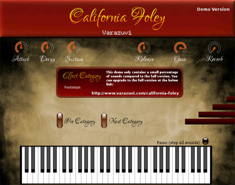 California Foley plugin interface