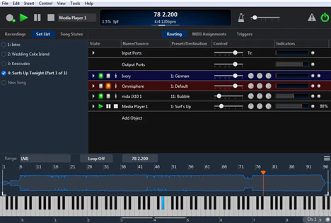 Cantabile 3 Lite plugin interface