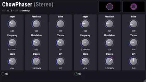 ChowPhaser plugin interface