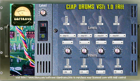 Clap DRUMS VSTi plugin interface