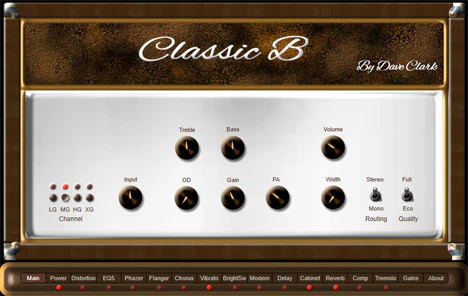 Classic B plugin interface
