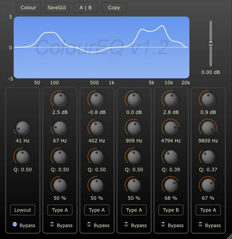 ColourEQ plugin interface