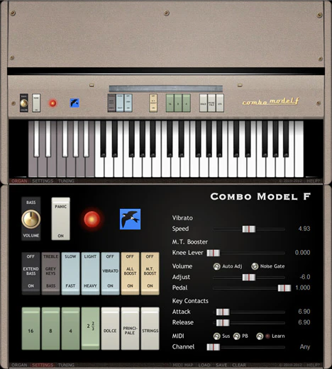 Combo Model F plugin interface