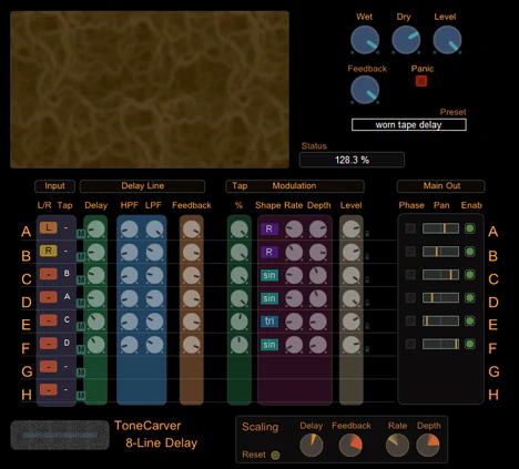 Delay8 plugin interface