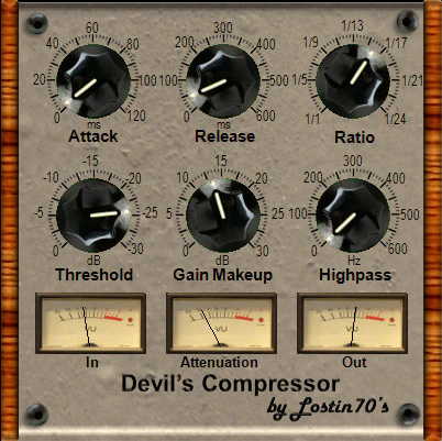Devil's Compressor plugin interface