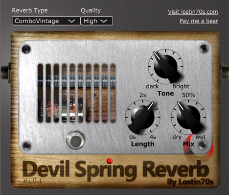 Devil Spring Reverb plugin interface