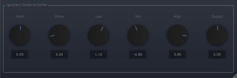Diode Amplifier plugin interface