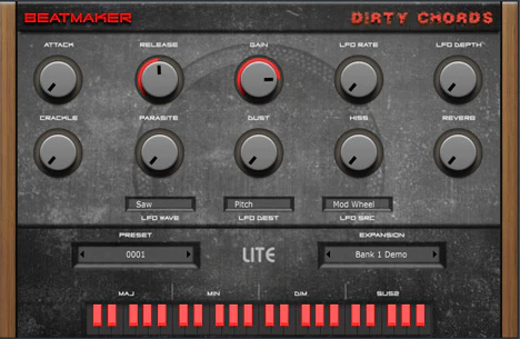 Dirty Chords plugin interface