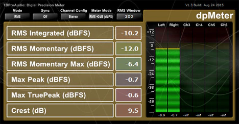 dpMeter plugin interface