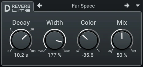 DReverb Lite plugin interface