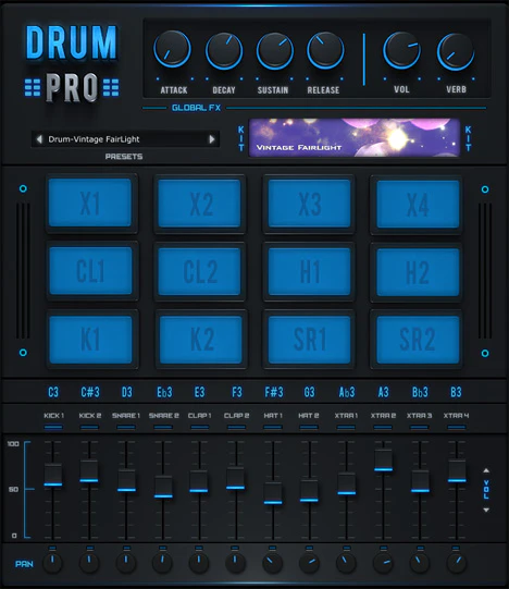 Drum Pro plugin interface