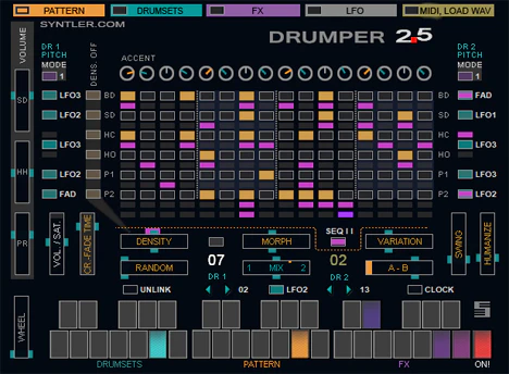 Drumper 2.5 plugin interface