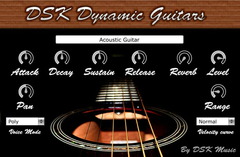 Dynamic Guitars plugin interface