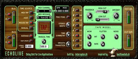 EchoLive plugin interface