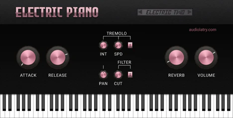 Electric Piano plugin interface
