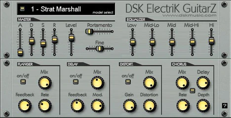 Electrik GuitarZ plugin interface