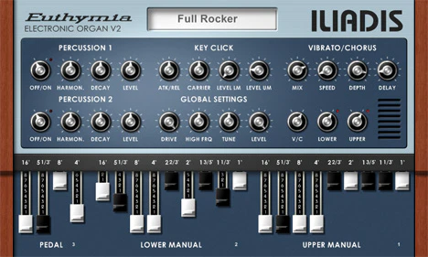 Euthymia Electronic Organ plugin interface