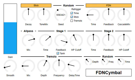 FDNCymbal plugin interface