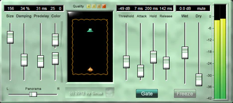 FreeverbToo plugin interface