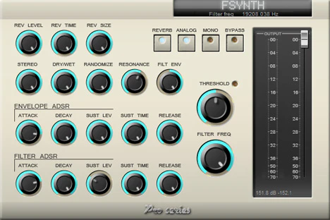FSynth Pro plugin interface