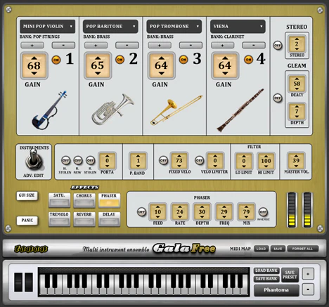 Gala Free plugin interface