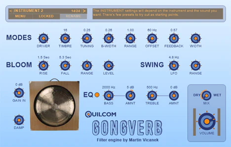 GONGVERB plugin interface
