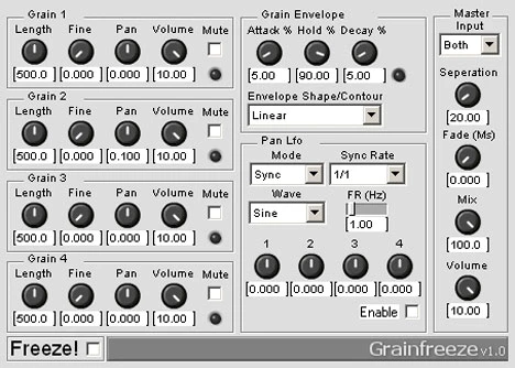 Grain Freeze plugin interface