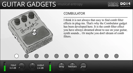 Guitar Gadgets plugin interface
