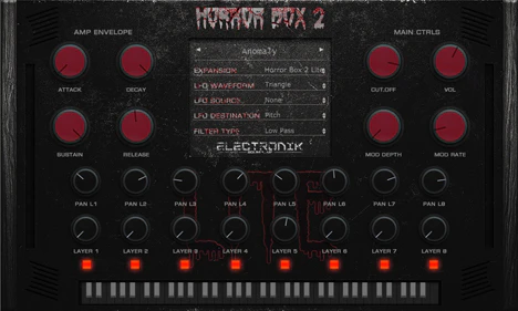 Horror Box 2 Lite plugin interface
