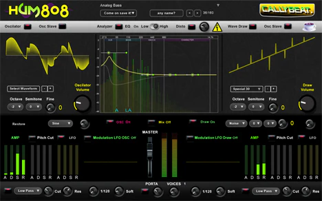 Hum808 plugin interface