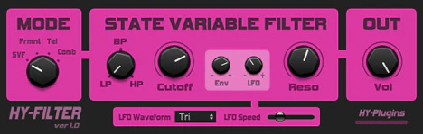 HY-Filter plugin interface