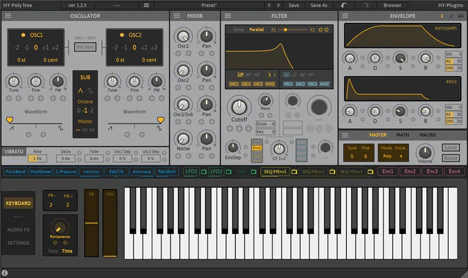 HY-POLY Free plugin interface