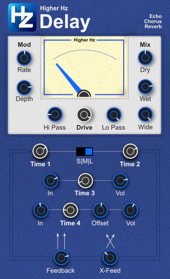 HZ Delay plugin interface