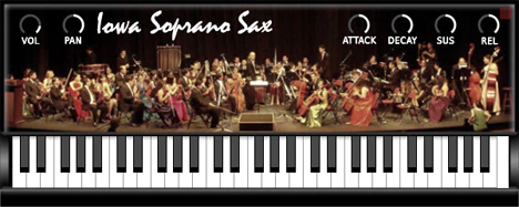 Iowa Soprano Sax plugin interface