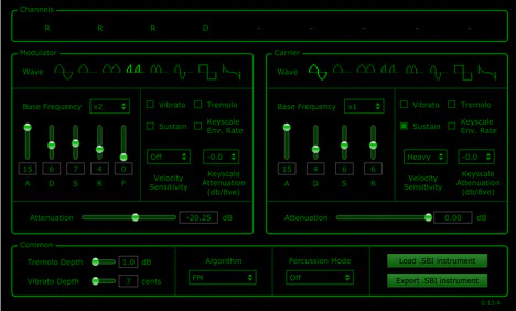 JuceOPLVSTi plugin interface