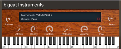 K Piano 1 plugin interface