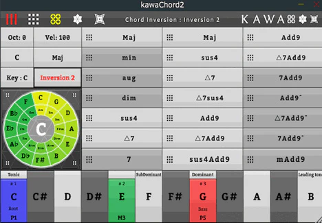 kawaChord2 free plugin interface
