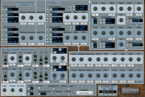 KXOMNI-600 V3 plugin interface